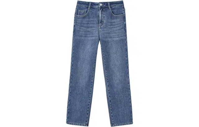 【dme】 高腰显瘦直筒牛仔裤 女款 牛仔蓝