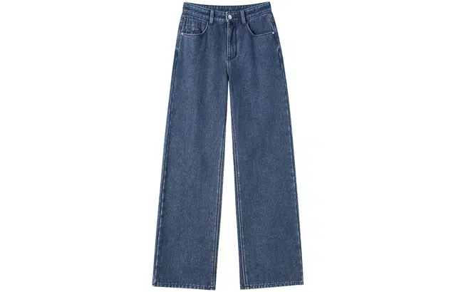 【dme】 小个子高腰直筒牛仔裤 女款 牛仔蓝