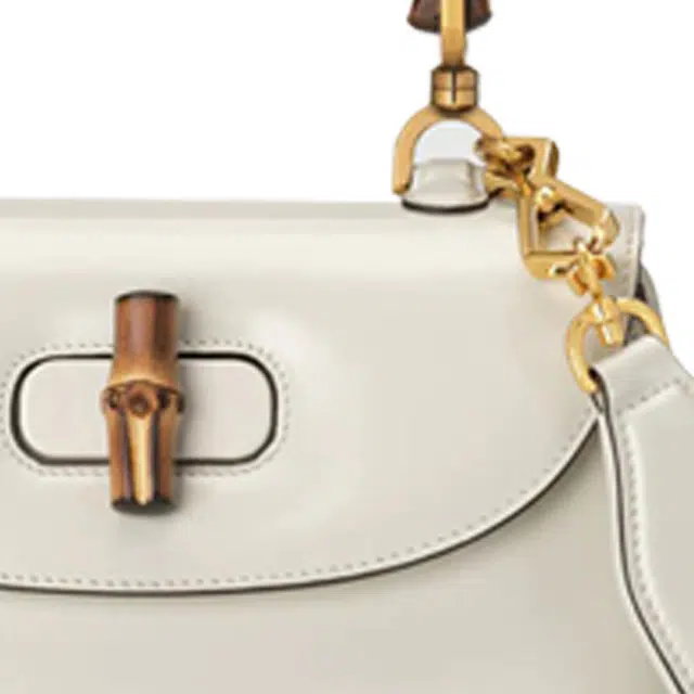 Gucci Bamboo Small Shoulder Bag White
