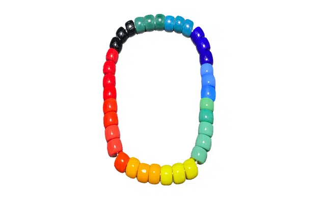 鲤晶 国潮 大彩虹 琉璃 玉石手串 男女同款情侣款 琉璃