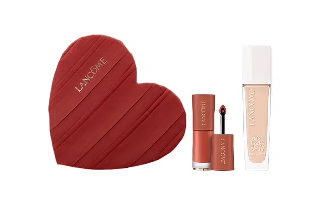 兰蔻 粉底唇釉两件套 爱心礼盒套装 提升气色