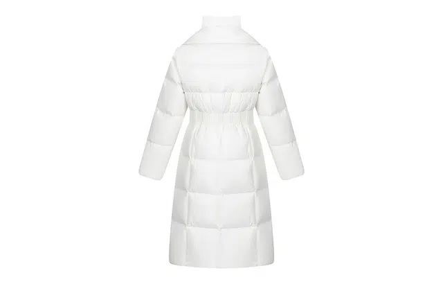 艾莱依 立领收腰舒适细腻柔和长款外套羽绒服 女款