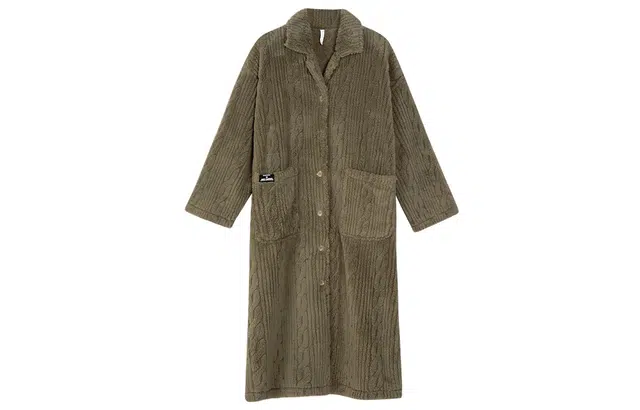 同语 睡衣女珊瑚绒秋冬季女士睡裙可外穿家居服加厚冬天 家居连衣裙 女款 棕色