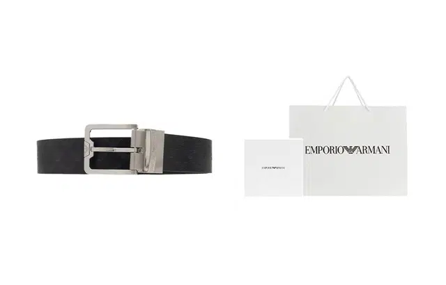 Emporio Armani Logo Print Belt