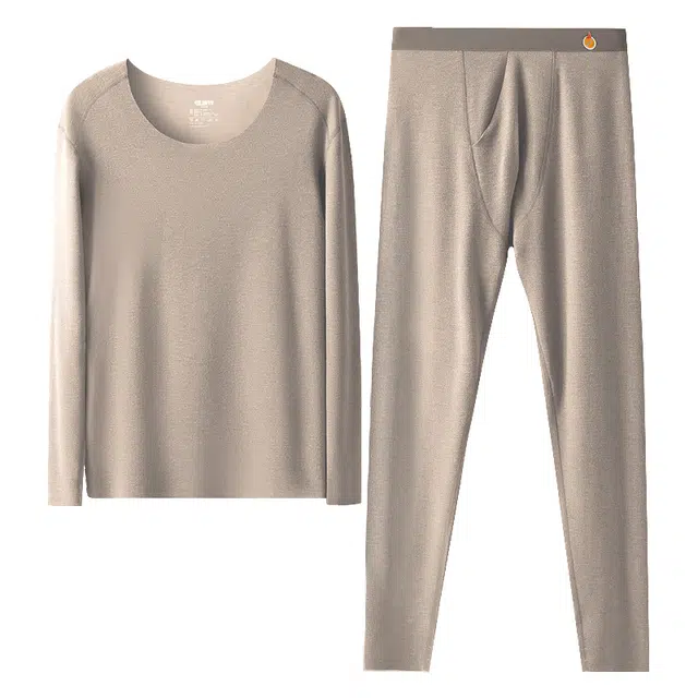 恒源祥 德绒无痕发热紧身打底保暖套装 男款