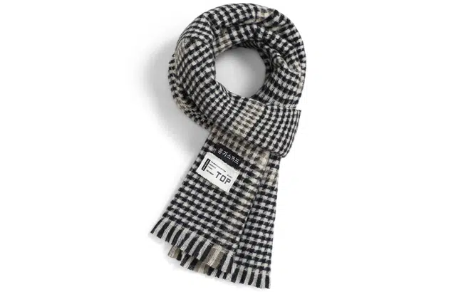 优幽兰 千鸟格 护脖 防风防寒保暖 高级感 绒线围巾 女款