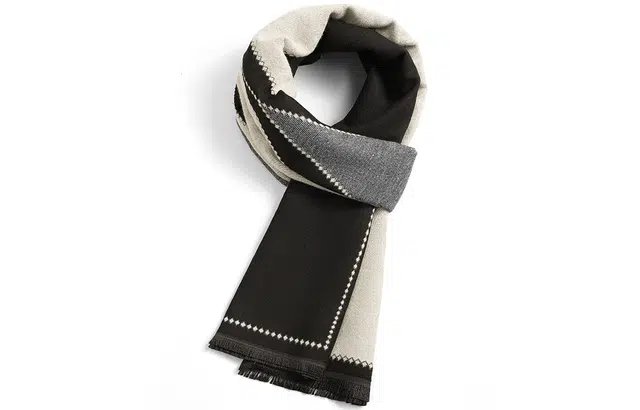 优幽兰 女生秋冬季氛围感撞色百搭针织加厚护脖子防风防寒保暖简约休闲潮流闺蜜穿搭圣诞 披肩 围巾 围脖 女款