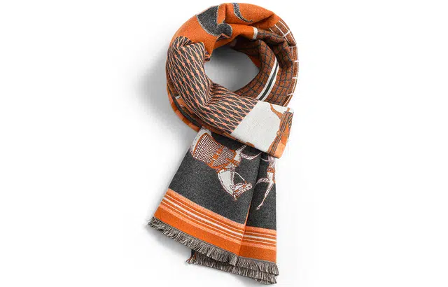 优幽兰 秋冬季百搭设计感旅行民族风 空调房办公室保暖外搭 两用实用大牌礼盒装 绒线围巾 女款