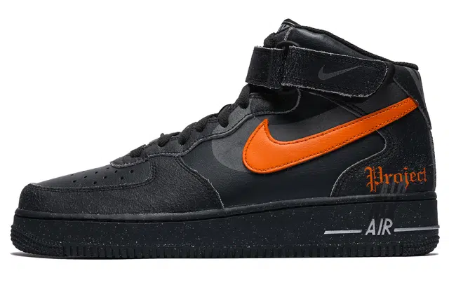 Nike Air Force 1 Mid Black Orange