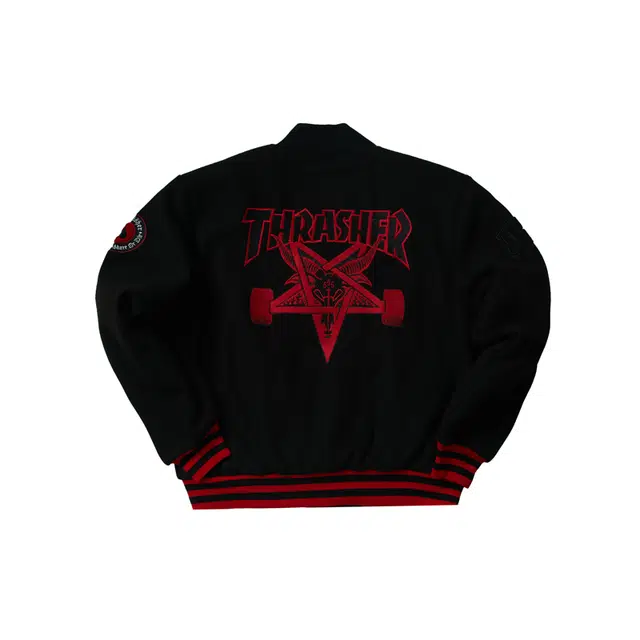 THRASHER 2023SMU SKATEGOAT VARSITY JACKET