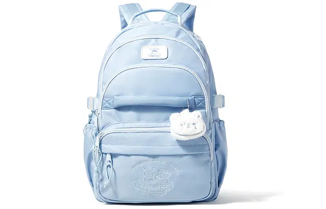 音魅 大容量简约多隔层大学生初高中生 尼龙 电脑包双肩包旅行包 大号 女款 蓝色