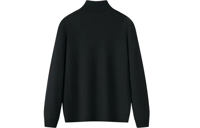 恒源祥 纯色保暖高领针织毛衣 男款