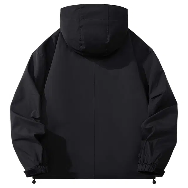 蜡笔小新 山系户外运动卡通小新字母印花休闲大口袋可调节连帽夹克外套 男女同款