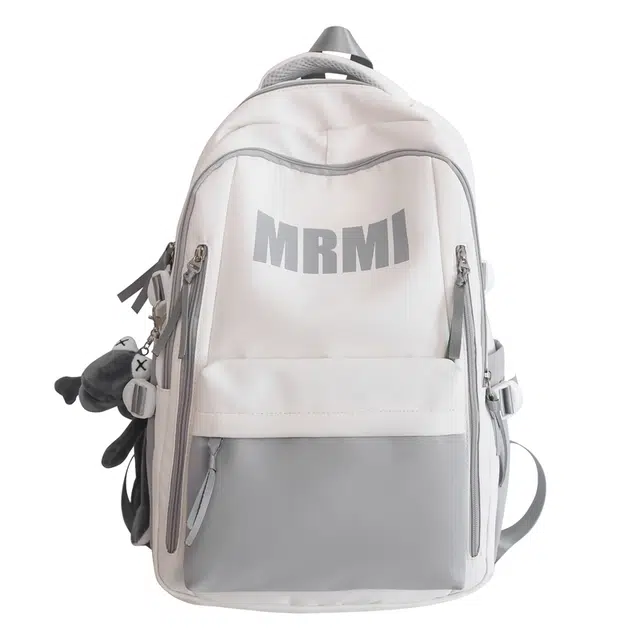 德力熊 美式复古防泼水大容量轻便 尼龙 书包背包双肩包 常规 男女同款情侣款 浅灰/黑/酒红/墨绿