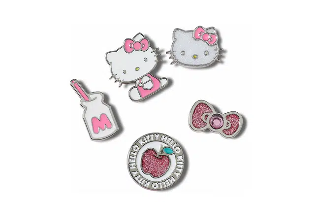 Crocs Hello Kitty Metallic Charm Set Pink