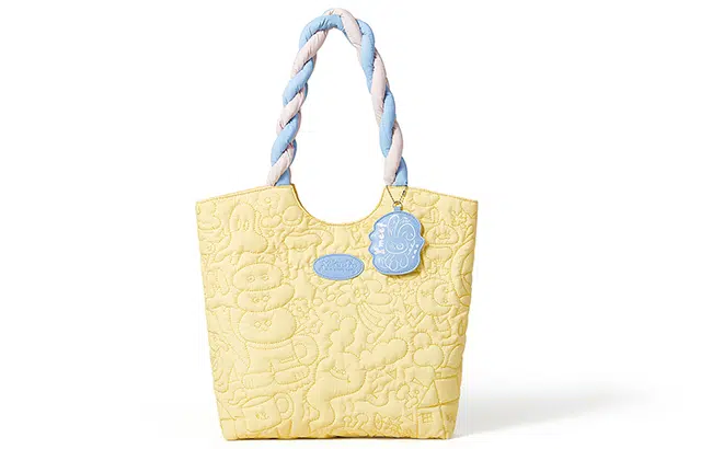 音魅 大容量绣线通勤百搭上课合成革拼织物托特包绒包单肩包手提包女款