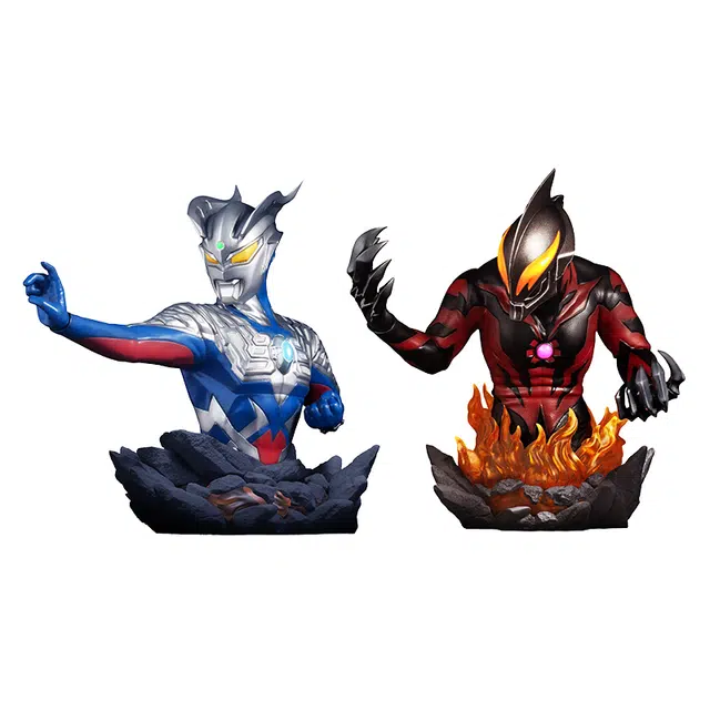 野兽王国 贝利亚奥特曼 奥特银河格斗 贝利亚 赛罗奥特曼 半身发光雕像手办摆件 雕像