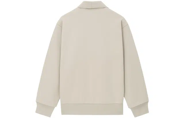 速写 复古运动半拉链翻领宽松棉质卫衣 男女同款