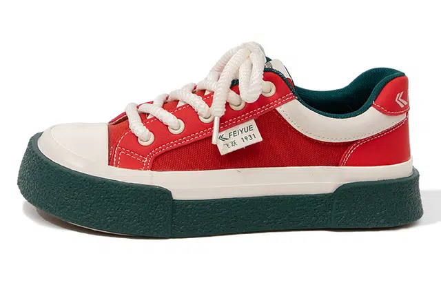 Feiyue Original Low Canvas Beige/Rust Red