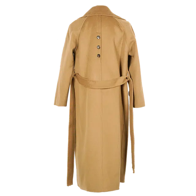 米思阳 质纯色双面呢毛呢加厚大衣 女款