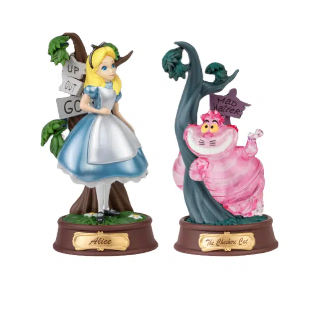 野兽王国 迪士尼 爱丽丝梦游仙境柴郡猫双入组 透明特别版 桌面场景手办摆件 景品 迪士尼人物
