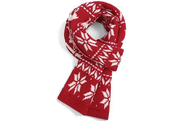 优幽兰 复古红色护脖子防风防寒保暖休闲小众氛围感 绒线围巾 女款