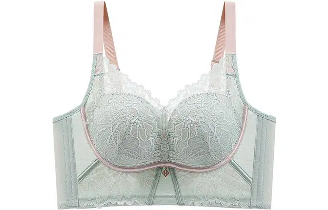 浪莎 拼接蕾丝聚拢收副乳文胸 女款