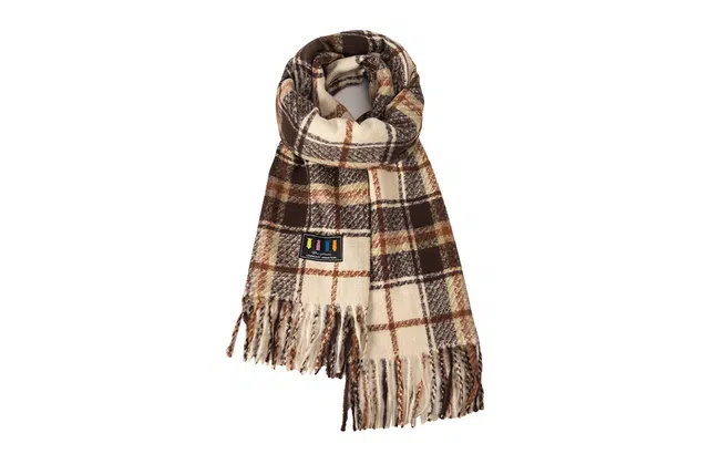 白卷 英伦格子加厚保暖长款 绒线围巾 男女同款情侣款