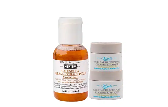 科颜氏 金盖花植萃爽肤水+白泥清洁面膜套组 补水保湿