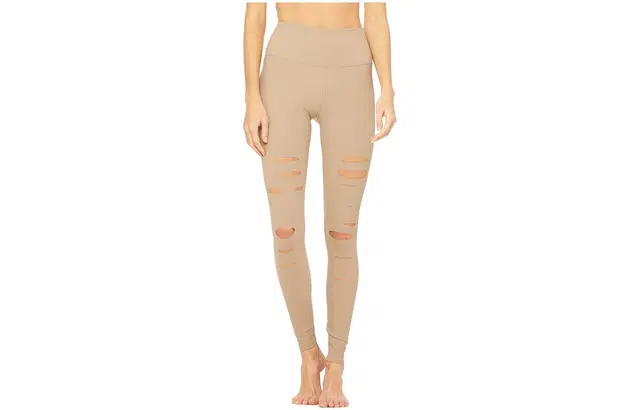 alo yoga HIGH-WAIST RIPPED WARRIOR LEGGING
