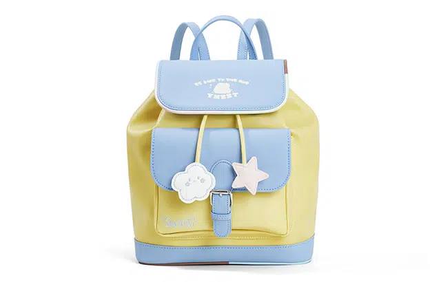 音魅 软萌少女双肩包大学生合成革可爱萌趣背包旅行包小众通勤