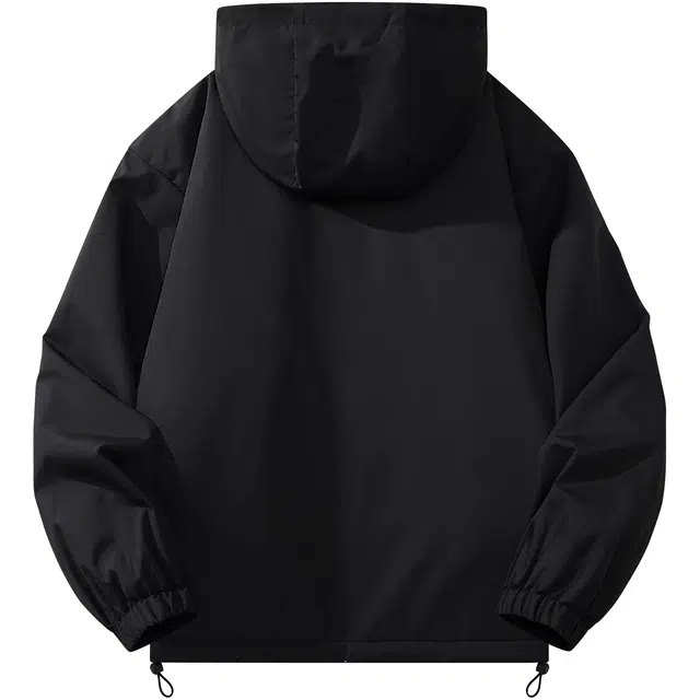 蜡笔小新 山系户外休闲运动防水防风字母印花休闲宽松连帽夹克外套 男女同款