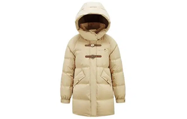 雅鹿 花朵金属纯色羽绒服 女款