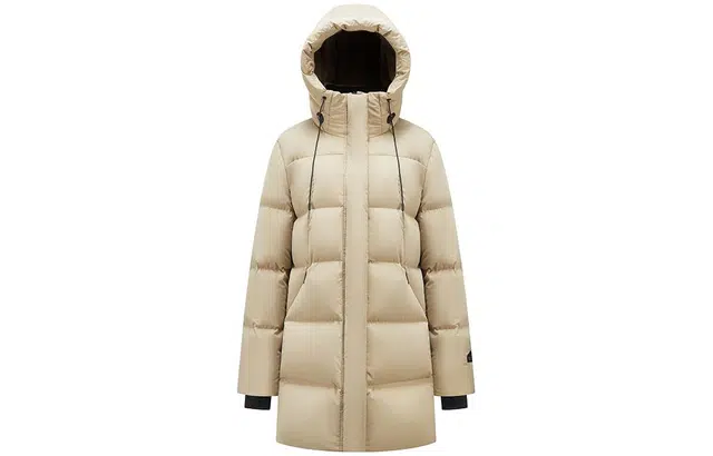 雅鹿 新款气质纯色连帽羽绒服 女款