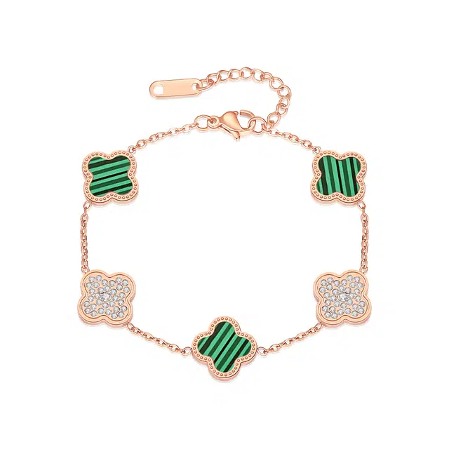 饰伴 轻奢四叶草造型 小众高级设计感时尚可爱潮流百搭手饰 手链 女款