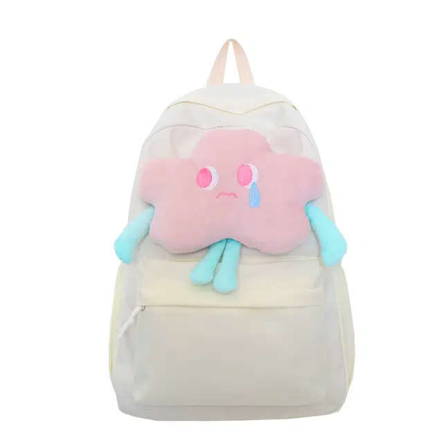 德力熊 可爱星星轻便 尼龙 背包双肩包 大号 女款 黑色/蓝色/粉色/白色/绿色