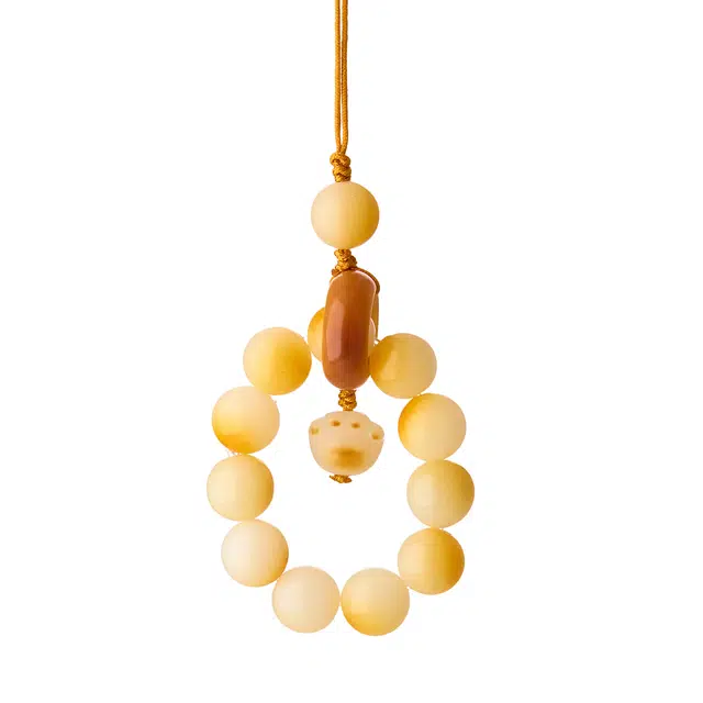 琳琯瑛 新中式国风圆珠子焦糖猫爪 菩提根 挂件 男女同款情侣款