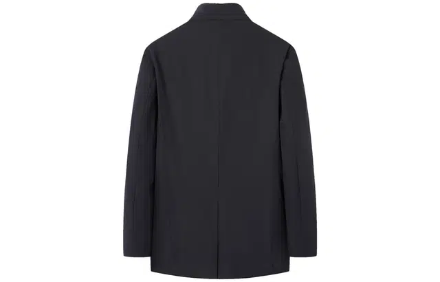 爱登堡 立领商务毛领夹克 男款 黑色