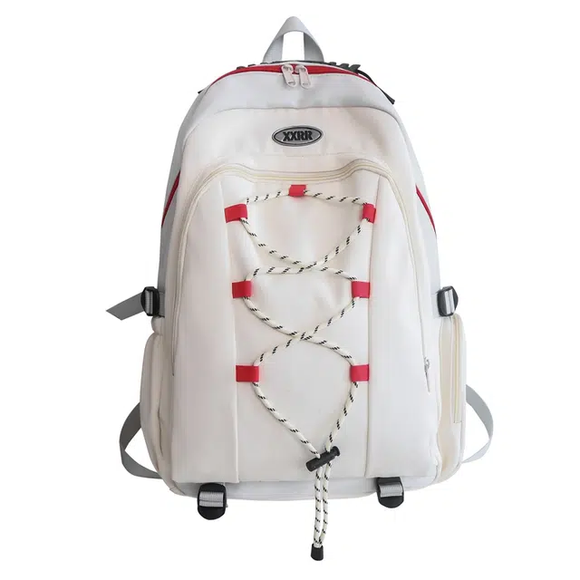 德力熊双肩包带挂件涤棉大号轻便大容量双肩背包情侣男女通用 多色