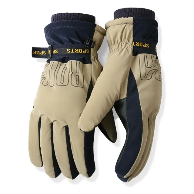 山一丸 防寒防风防冻加绒加厚骑行户外滑雪可触屏 运动手套 男女同款情侣款