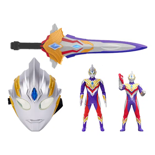 灵动创想 奥特曼系列 奥特曼豪华声光武器大套装礼盒 玩具