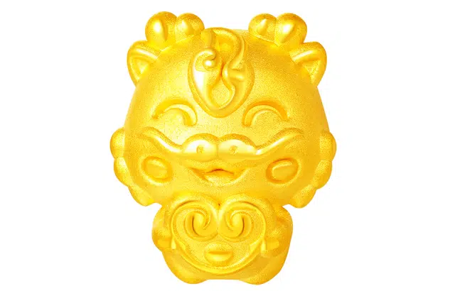 老庙 吉祥如意十二生肖龙年五福龙转运珠龙抱福气满满 足金 按克计价 黄金吊坠 女款