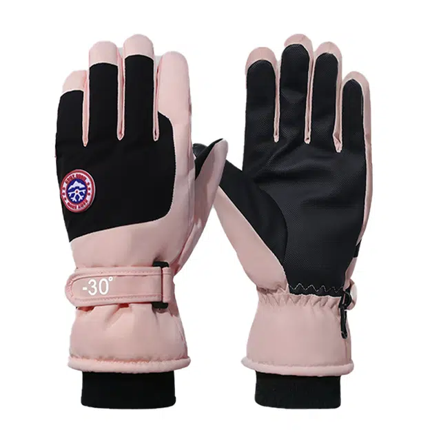 山一丸 骑行防寒加厚加绒保暖防风电动摩托车触屏 运动手套 男女同款情侣款