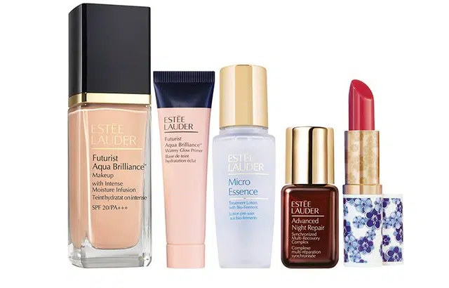 雅诗兰黛 持久水凝亮泽修护粉底彩妆套装 提升气色