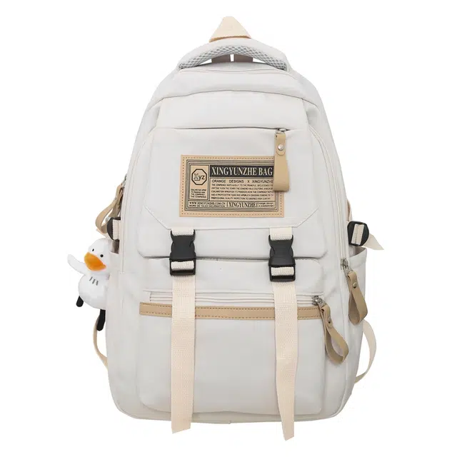 德力熊双肩包尼龙带挂件大容量轻便双肩背包情侣男女通用 大号 多色