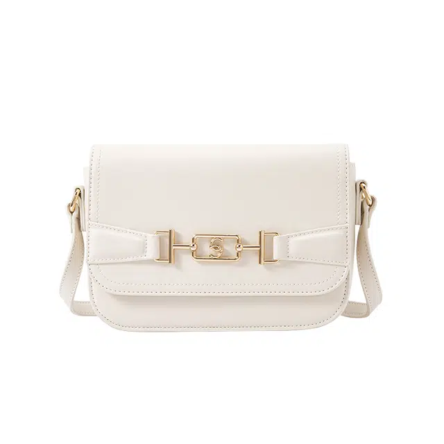 森马 复古时尚 合成革 小方包豆腐包单肩包 小号 女款 奶白/焦糖棕/酒红/黑色