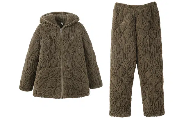 安之伴 睡衣三层夹棉厚实锁温保暖连帽拉链开衫家居套装 男款