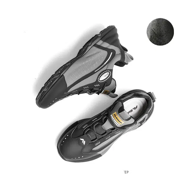 哥仑步 圆头系带 舒适百搭 减震耐磨 低帮 生活休闲鞋 男款 黑灰色