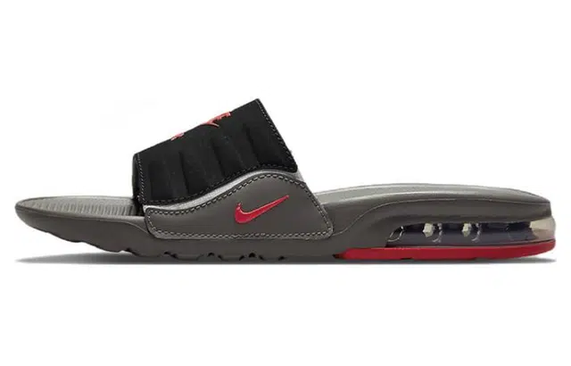 Nike Slides Gray Black Red