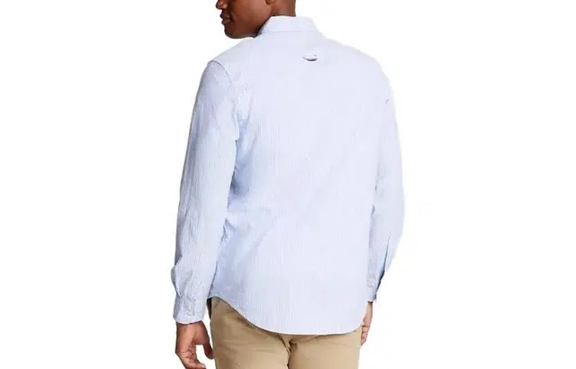 Tommy Hilfiger Regular Fit Stripe Stretch Oxford Shirt Shirts Provence